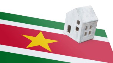 Bir bayrak - Surinam üzerinde küçük ev
