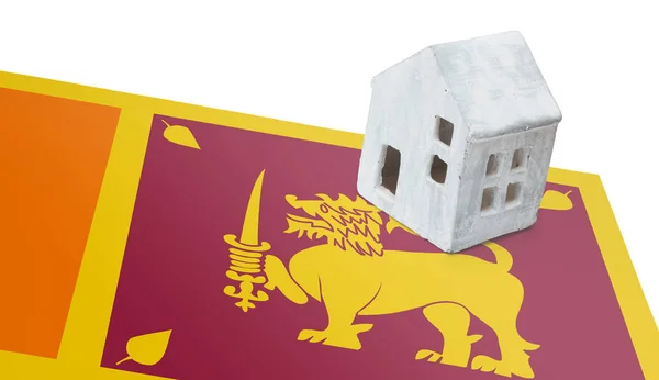 Small house on a flag - Sri Lanka — Stock Photo, Image
