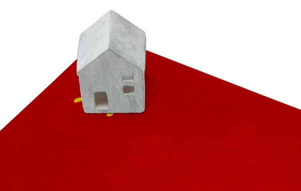 Piccola casa su una bandiera - URSS — Foto Stock