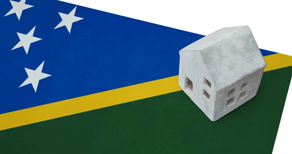 Huisje op een vlag - Salomonseilanden — Stockfoto