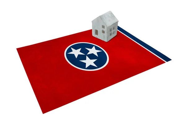 Small house on a flag - Tennessee — Stock Photo, Image