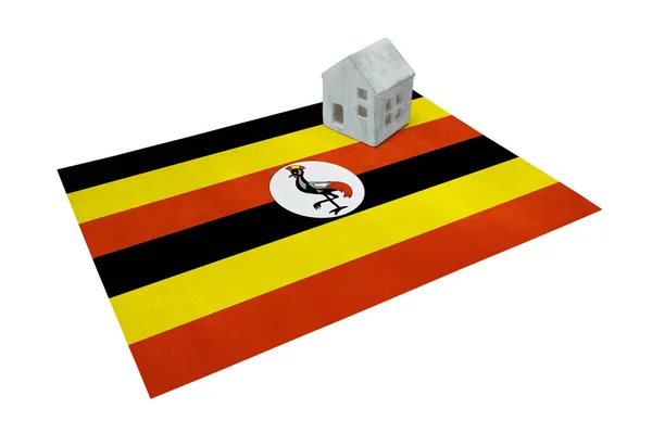 Petite maison sur un drapeau - Ouganda — Photo