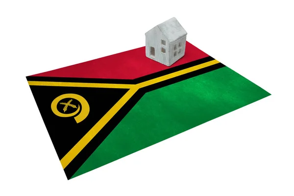 Small house on a flag - Vanuatu — Stock Photo, Image