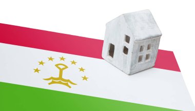 Bir bayrak - Tacikistan üzerinde küçük ev