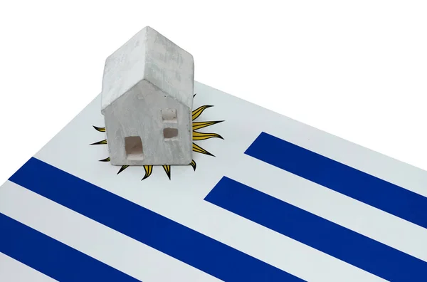 Litet hus på en flagga - Uruguay — Stockfoto