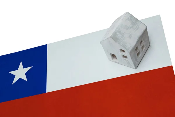 Small house on a flag - Chile — Stock Photo, Image