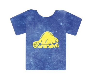 Basit t-shirt, flithy ve vintage bir görünüm