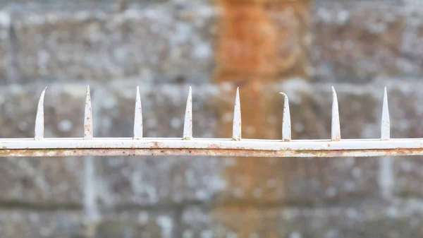 Recinzione a spillo, vecchi chiodi arrugginiti — Foto Stock