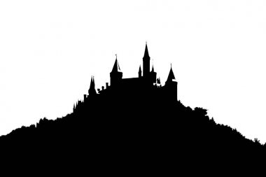 bir kale silüeti