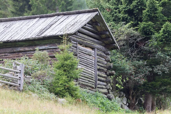 Alte Hütte in den Alpen — Stockfoto