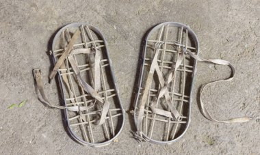 Dantel ile Vintage kar ayakkabıları