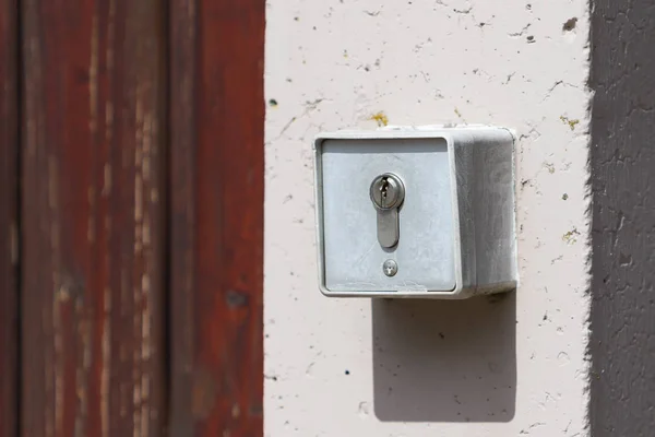 Keyhole for electric shutters — Stock Photo, Image