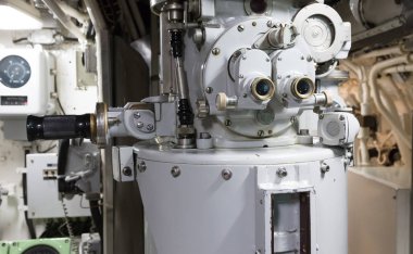 Eski bir denizaltı - komut oda iç