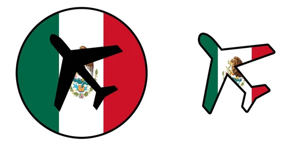 Vliegtuig geïsoleerd op wit - Mexico — Stockfoto