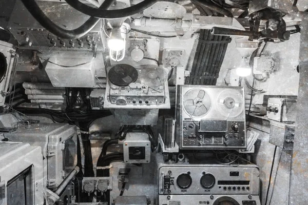 Interior of an old submarine - Radio room