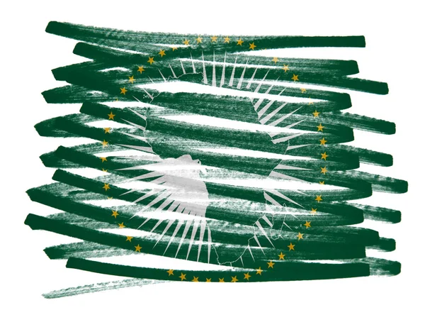 Flagga illustration - Afrikanska unionen — Stockfoto