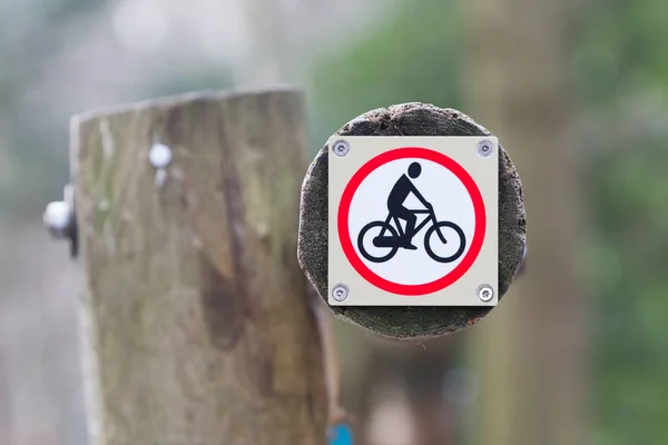 Proibido de andar de bicicleta — Fotografia de Stock