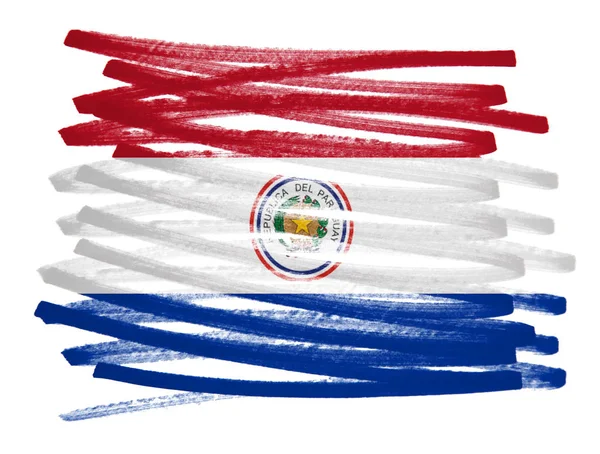 Ilustración de la bandera - Paraguay —  Fotos de Stock