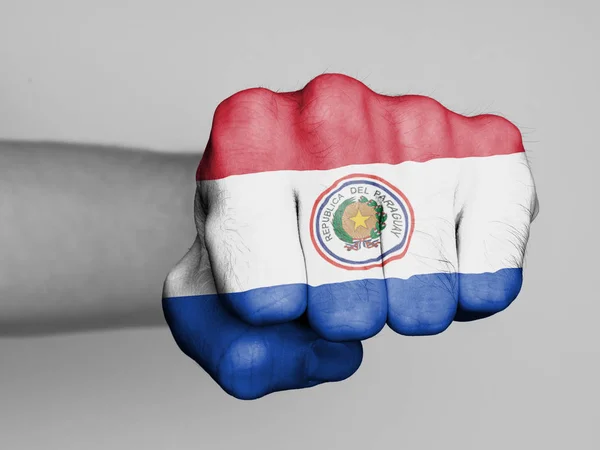 Fist of a man punching - Paraguay — Stock Photo, Image
