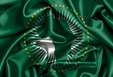 Bayrak - Afrika Birliği sallayarak