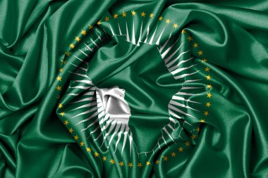 Bayrak - Afrika Birliği sallayarak