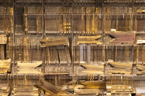 Old offset printing press