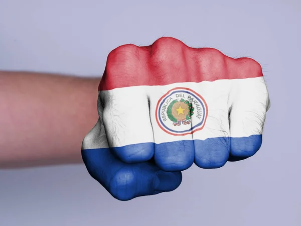 Näve av en man stansning - Paraguay — Stockfoto