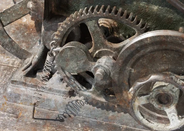 Inside mechanism, of an old machine — Stock Photo, Image