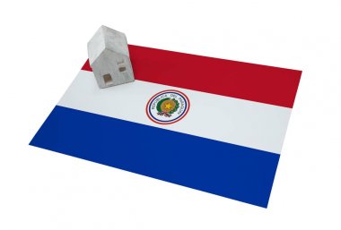 Bir bayrak - Paraguay üzerinde küçük ev