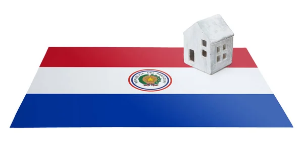Small house on a flag - Paraguay — Stock Photo, Image