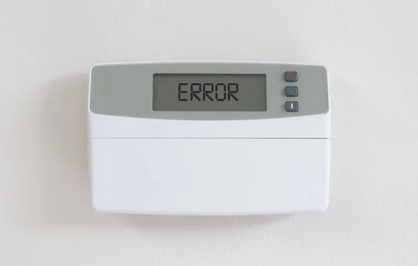 Retro digitální termostat - skryté v prachu - chyba — Stock fotografie