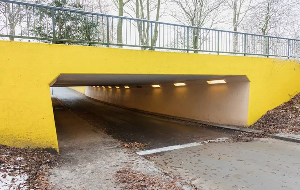 Shot of a tunnel for bicycles and pedestrians — Stock Photo, Image