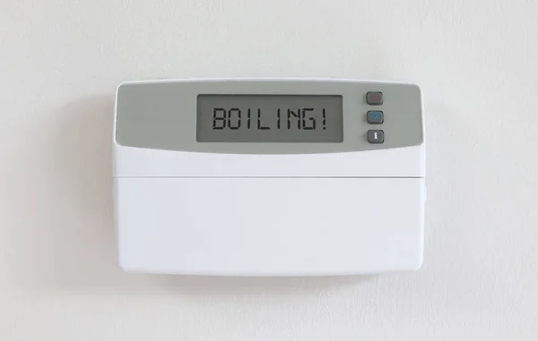 Vintage digital thermostat - Covert in dust - Boiling — Stok Foto
