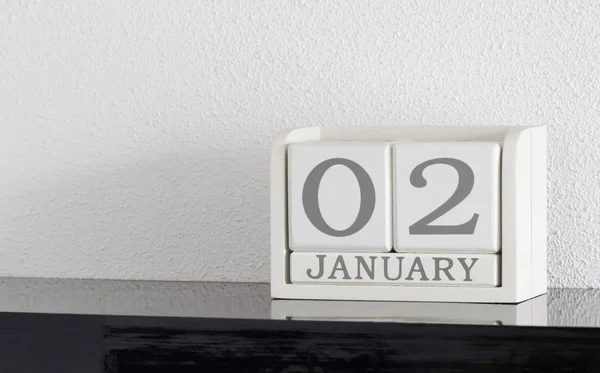 Calendario bloque blanco fecha actual 3 y mes enero — Foto de Stock