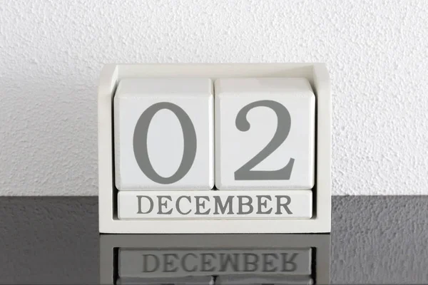 Calendario bloque blanco fecha actual 3 y mes diciembre — Foto de Stock