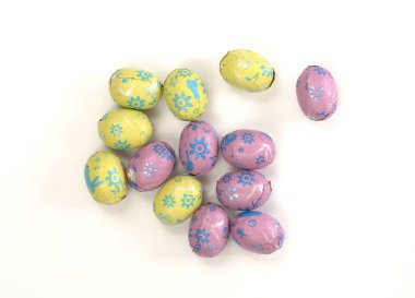 renkli çikolata Paskalya yumurtaları