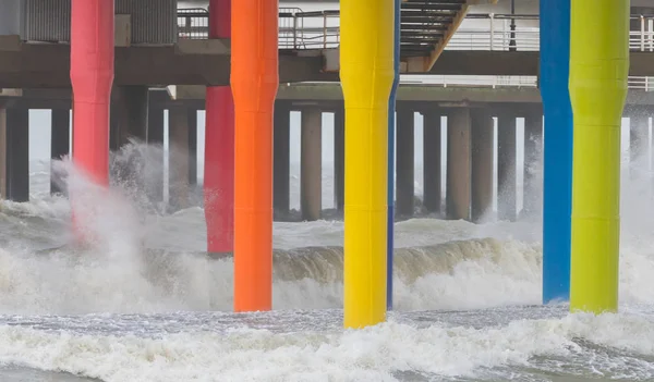 North Sea beach and Scheveningen Pier — Stock Photo, Image