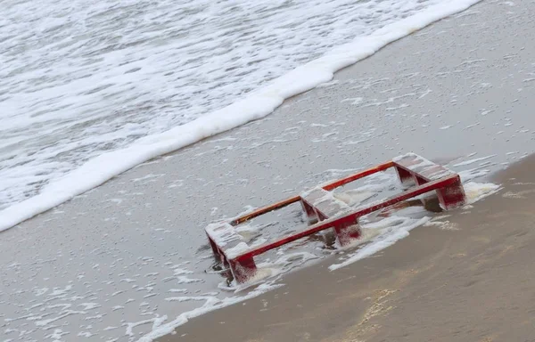 จานสีบนชายหาด — ภาพถ่ายสต็อก