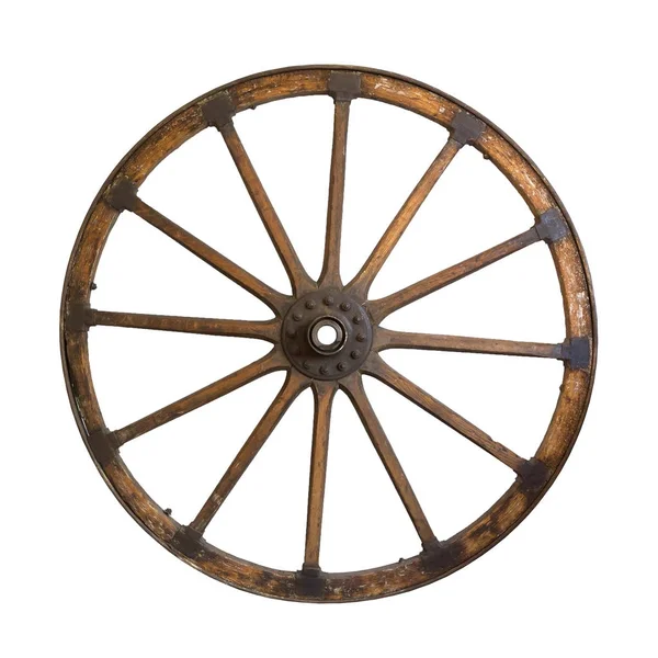 Old wheel isolated — Stock Photo, Image