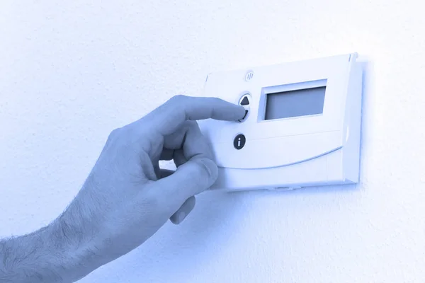 Retro digitální termostat — Stock fotografie