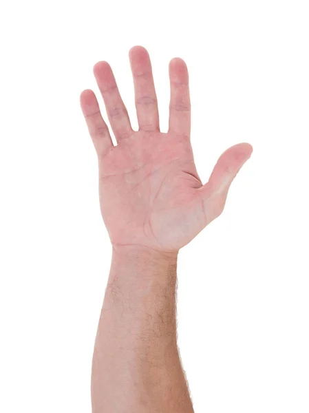 Homem erguendo a mão — Fotografia de Stock