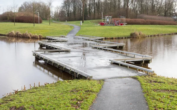 Уникальный мост в Нидерландах — стоковое фото