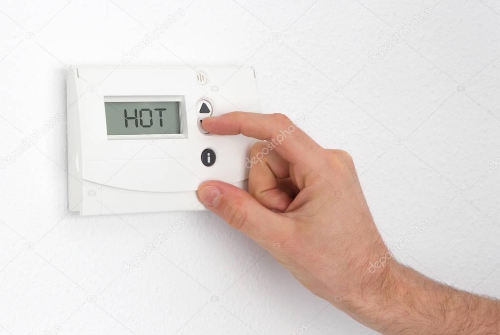 Vintage digital thermostat - Hot