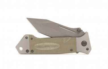 Folded modern pocket knife clipart