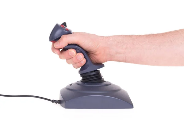 Hand holding gaming joystick — Stock Photo, Image