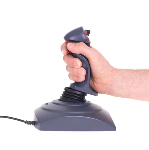 Hand holding gaming joystick — Stock Photo, Image