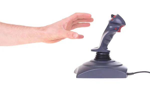 Ręka trzyma joystick do gier — Zdjęcie stockowe