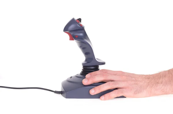 Hand holding gaming joystick — Stock Photo, Image