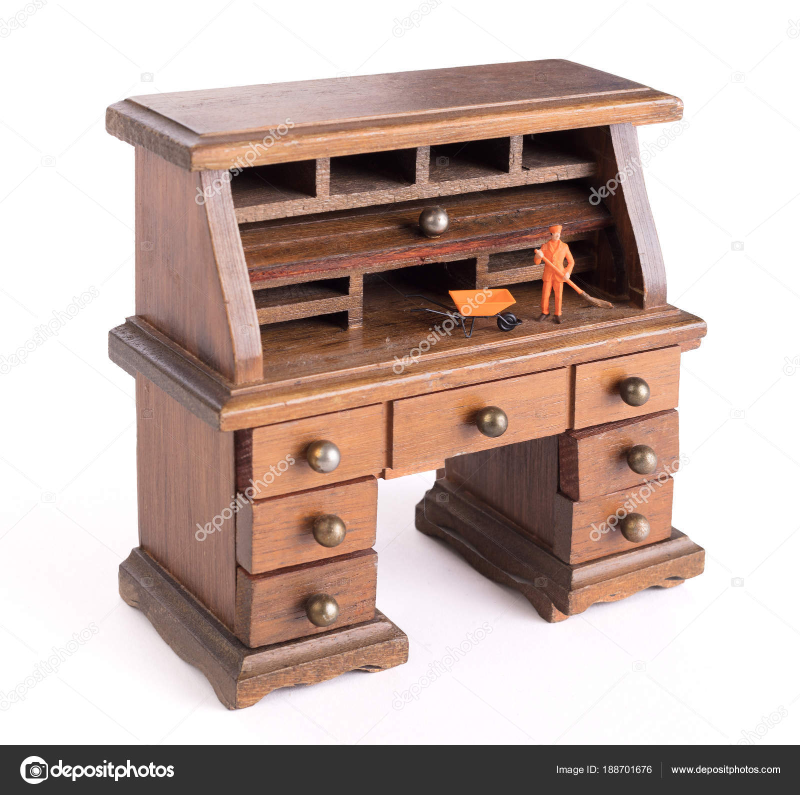 Small Vintage Desk Clean Policy Stock Photo Small Vintage Desk Clean Policy Stock Photo