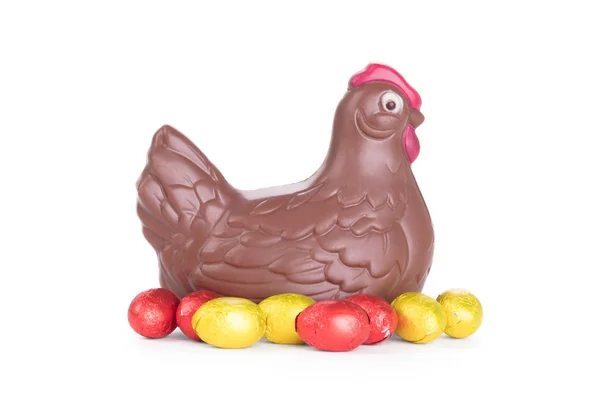 Chocolate easter chicken — Stock Photo, Image